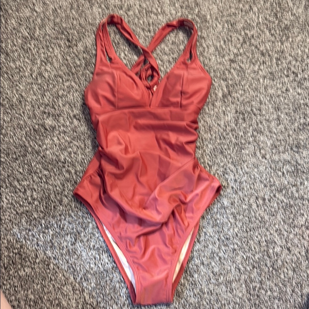 Stylish Red One-Piece Swimsuit